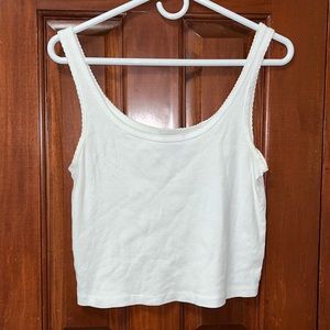 Wild Fable Cropped White Tank